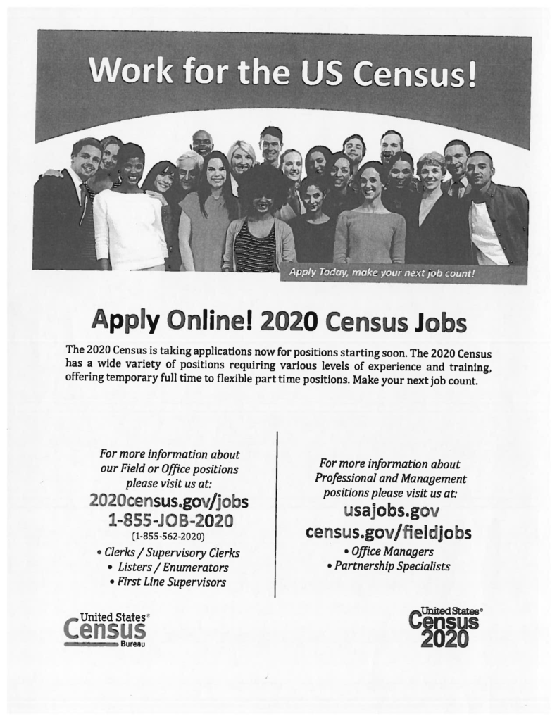 Work for the U.S. Census